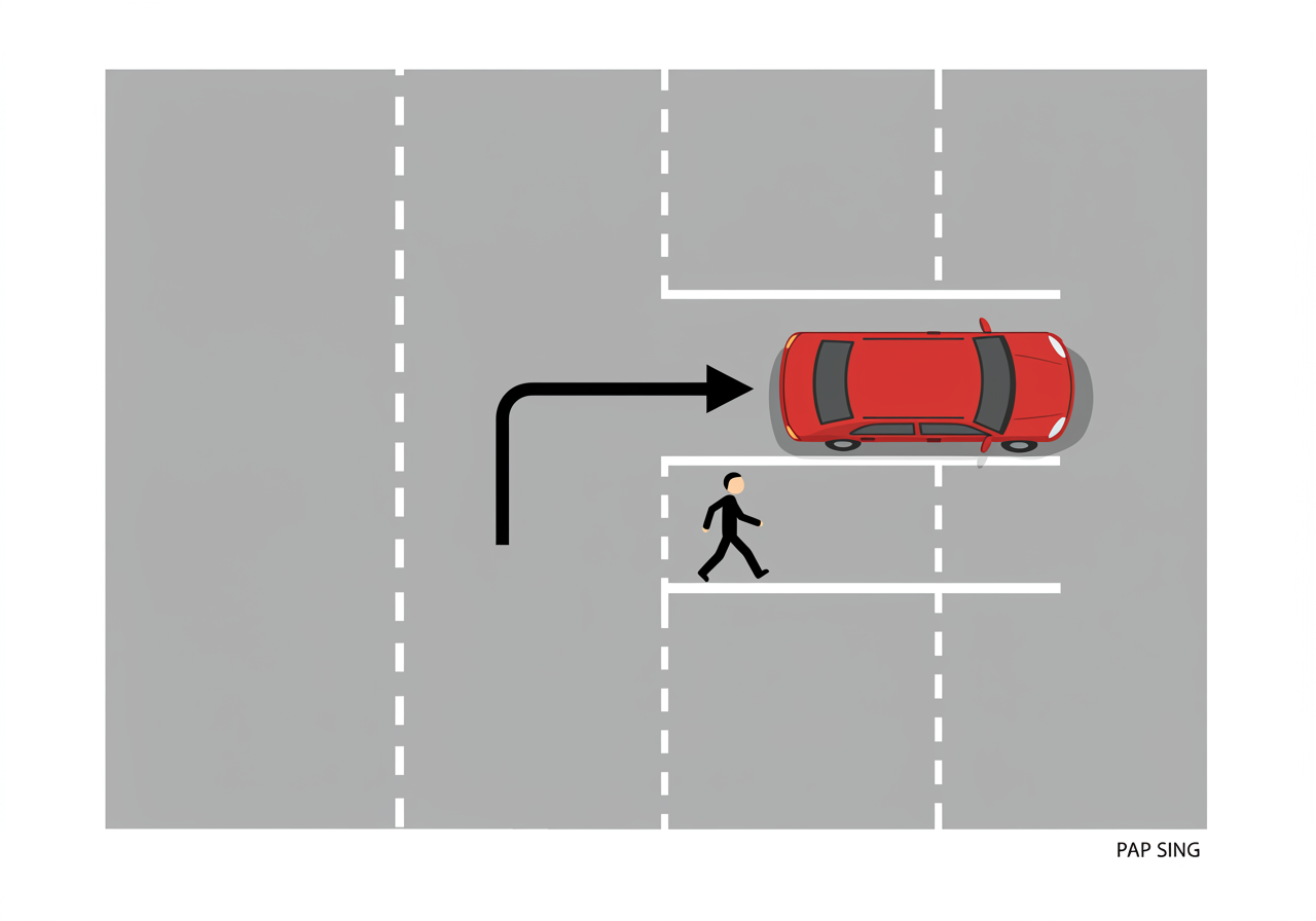 車両vs歩行者の図解